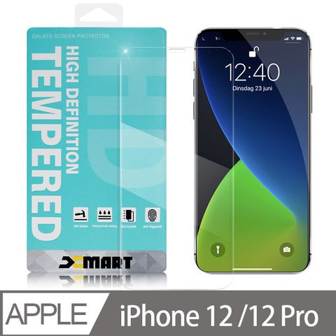 X mart Xmart for iPhone 12/12 Pro 6.1吋 薄型 9H 玻璃保護貼-非滿版