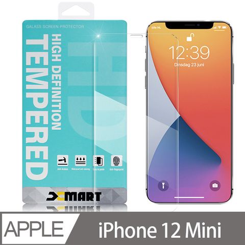 X mart Xmart for iPhone 12 Mini 5.4吋 薄型 9H 玻璃保護貼-非滿版