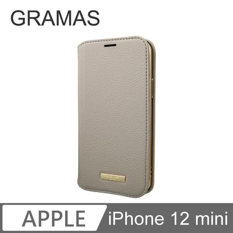 Gramas iPhone 12 mini 時尚工藝 掀蓋式皮套 - Shrink (大象灰)