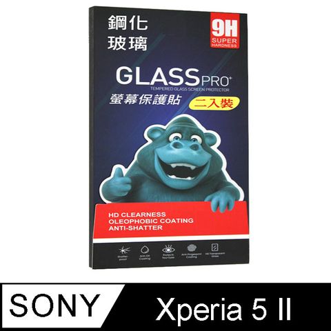 SONY Xperia 5 II (全透明/二入裝) 硬度9H優化防爆玻璃保護貼
