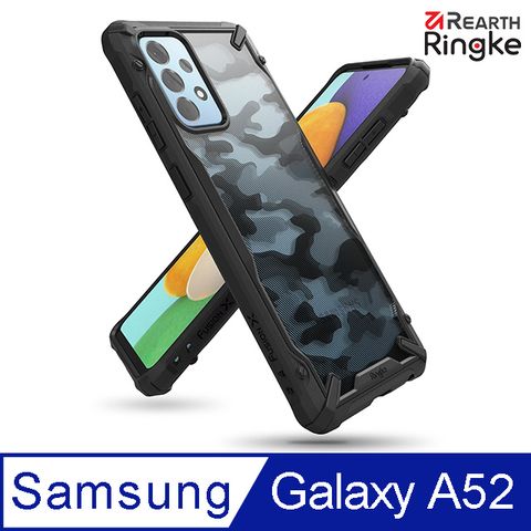 Ringke Fusion X Design三星 Galaxy A52s 5G / A52 5G / A52 4G LTE 透明迷彩PC防刮背蓋 + TPU防摔防撞邊框 手機保護殼