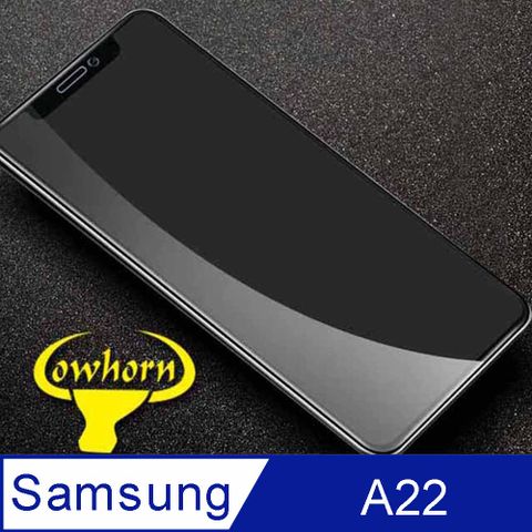 ✪Samsung Galaxy A22 2.5D曲面滿版 9H防爆鋼化玻璃保護貼 黑色✪
