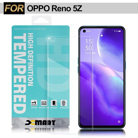 清透美型 展現完美Xmart for OPPO RENO 5Z 薄型9H玻璃保護貼-非滿版
