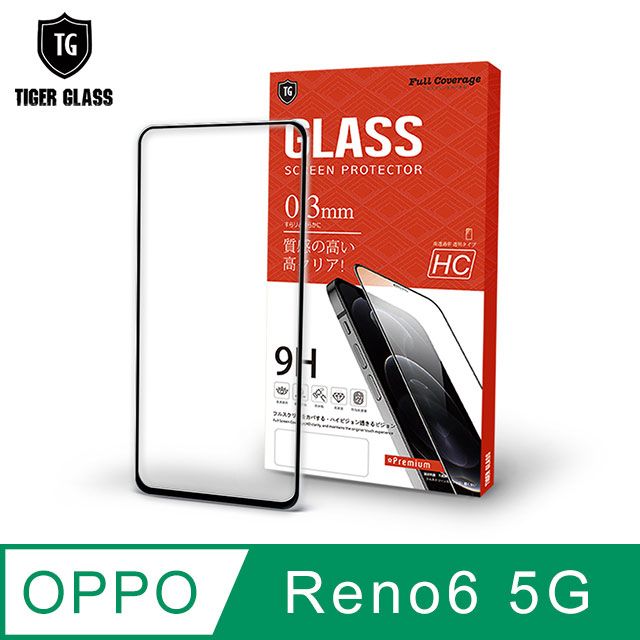 T.G  OPPO Reno6 5G 高清滿版鋼化膜手機保護貼(防爆防指紋)