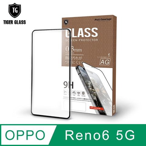 T.G OPPO Reno6 5G 電競霧面9H滿版鋼化玻璃(鋼化膜 玻璃保護貼 玻璃貼)