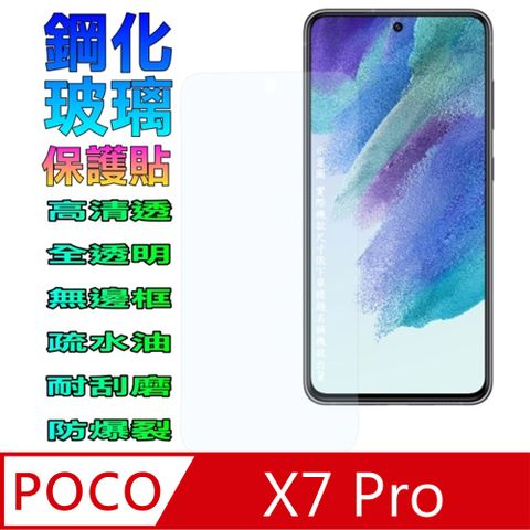 POCO X7 Pro 鋼化玻璃螢幕保護貼(全透明無邊框)
