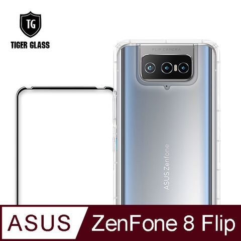 T.G手機保護超值2件組(透明空壓殼+鋼化膜)for ASUS Zenfone 8 Flip ZS672KS● 全面保護 一次到位