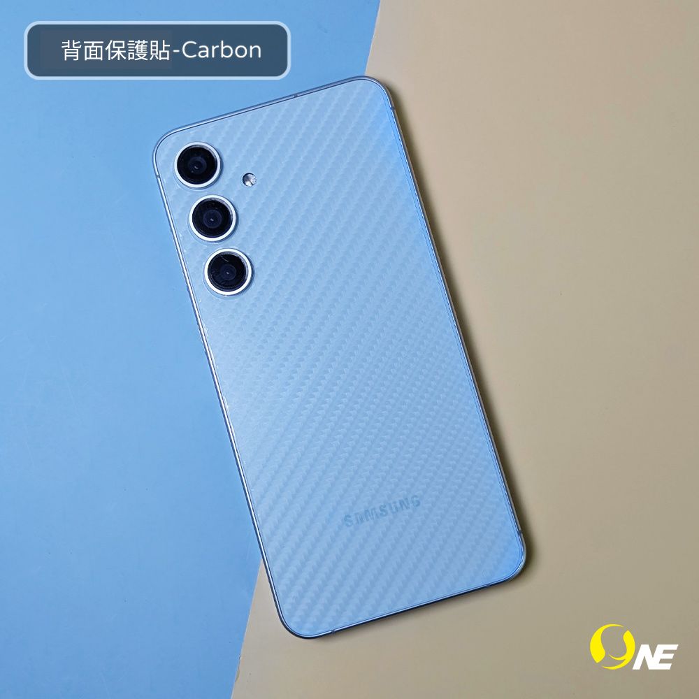 o-one 圓一 Samsung S24FE 背蓋保護貼 頂級原料犀牛皮 微刮痕自動修復 Carbon卡夢碳纖維款