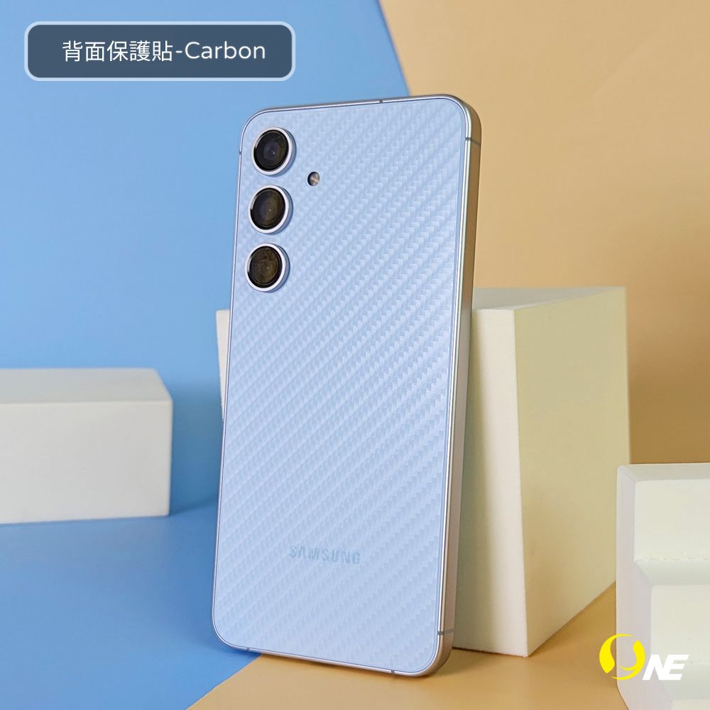 o-one 圓一 Samsung S24FE 背蓋保護貼 頂級原料犀牛皮 微刮痕自動修復 Carbon卡夢碳纖維款