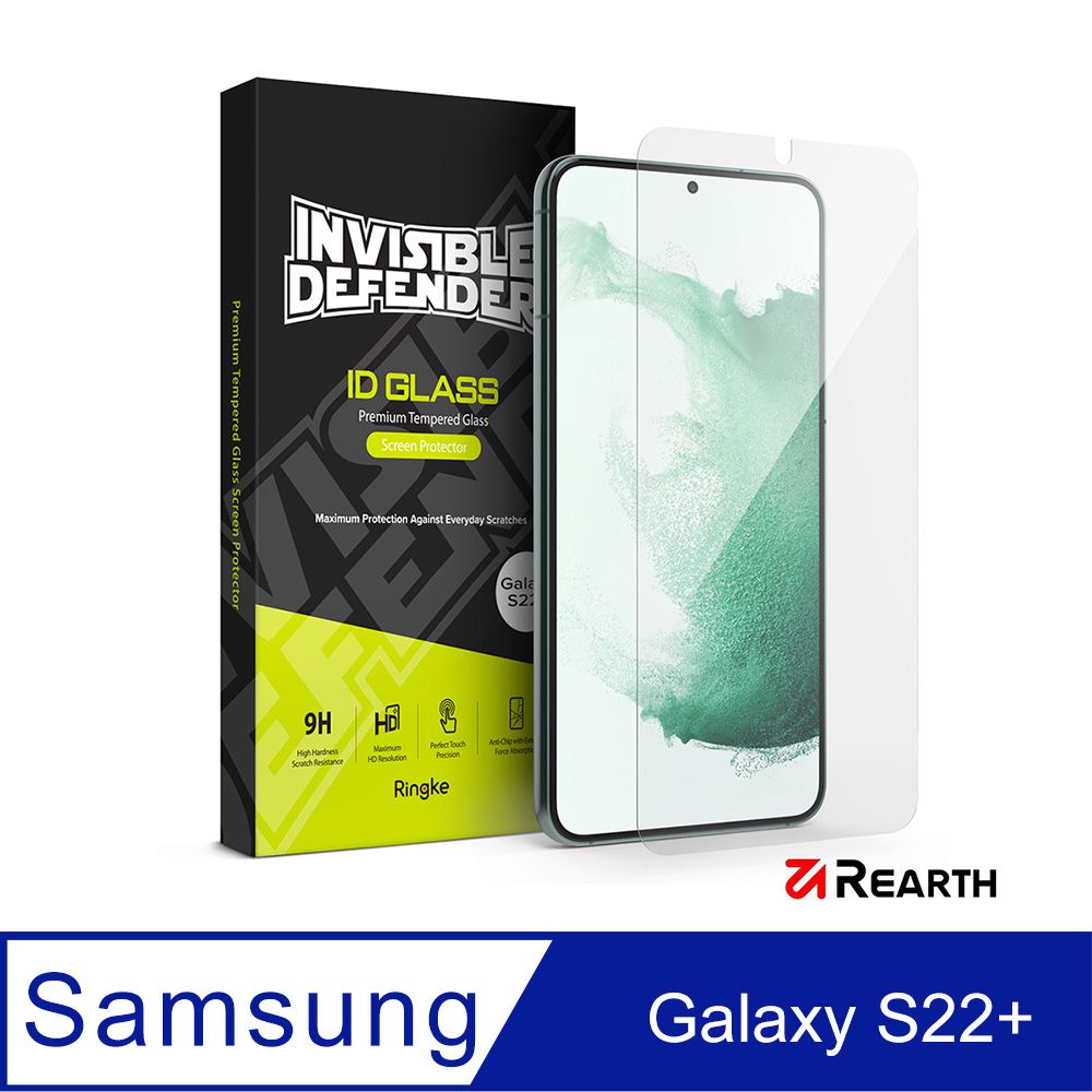 Rearth  Ringke 三星 Galaxy S22 Plus 強化玻璃螢幕保護貼(兩片裝)