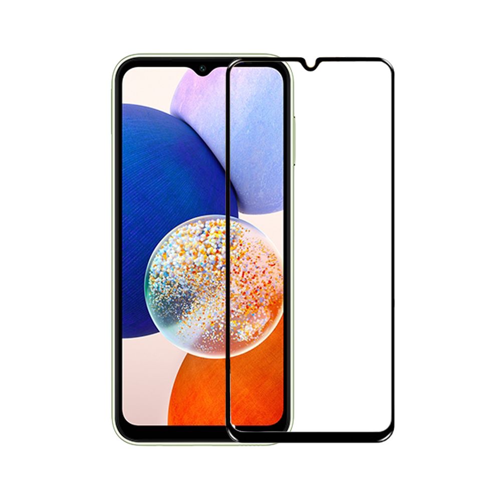 IN7  Samsung A14 5G (6.6吋) 高清 高透光2.5D滿版9H鋼化玻璃保護貼 疏油疏水 鋼化膜-黑色