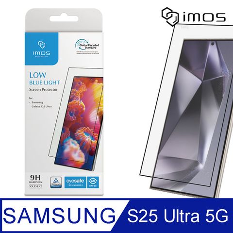 imos Samsung Galaxy S25 Ultra 超聲波指紋辨識 德國萊因認證 RPF60低藍光螢幕保護貼