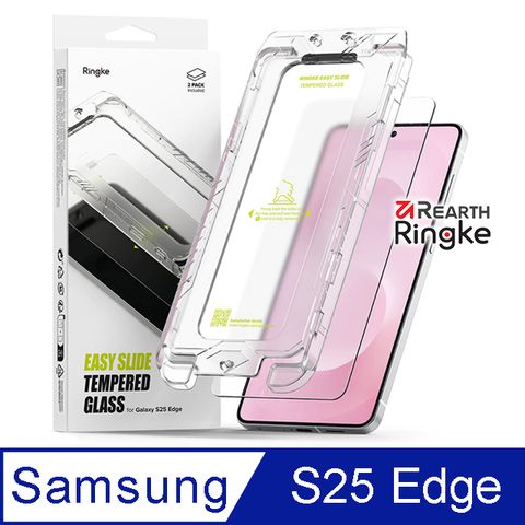 【Ringke】三星 Galaxy S25 Edge [Easy Slide Tempered Glass] 鋼化玻璃螢幕保護貼-2入