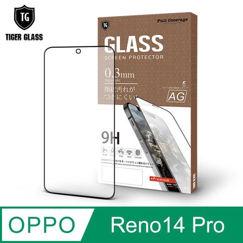 T.G OPPO Reno14 Pro 5G 電競霧面9H滿版鋼化玻璃保護貼(防爆防指紋)