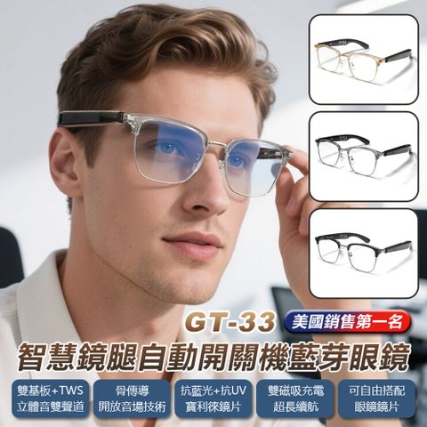 GT-33 智慧鏡腿自動開關機藍牙眼鏡