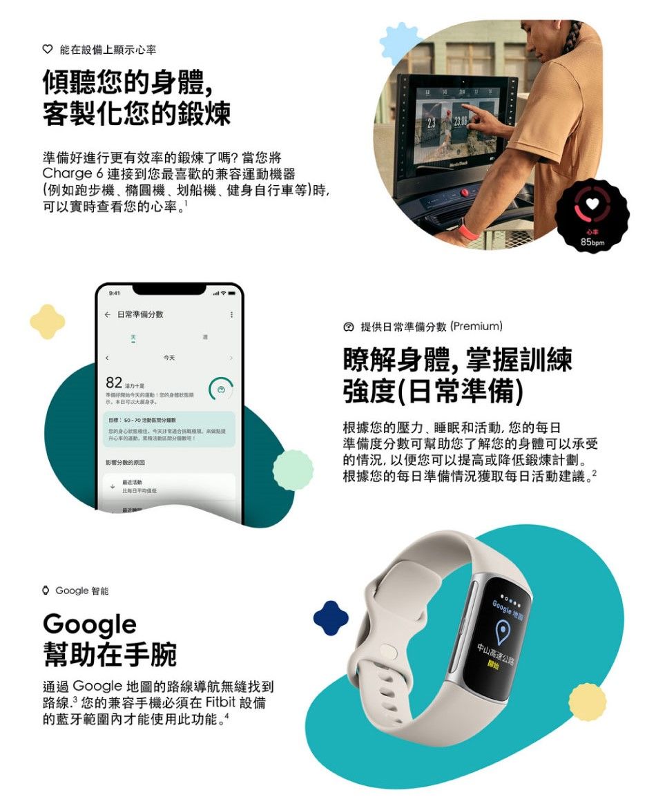 Fitbit Charge 6 進階運動健康智慧手環- PChome 24h購物