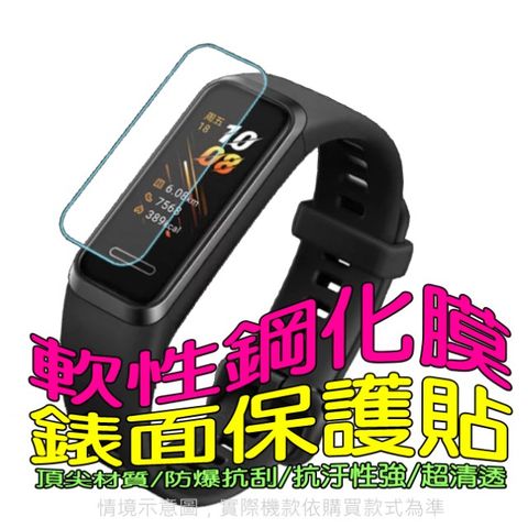 Huawei Band 6 軟性塑鋼防爆錶面保護貼(二入裝)