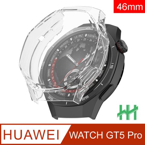 HH HUAWEI WATCH GT5 Pro 46mm 全包覆透明防撞手錶殼-透明