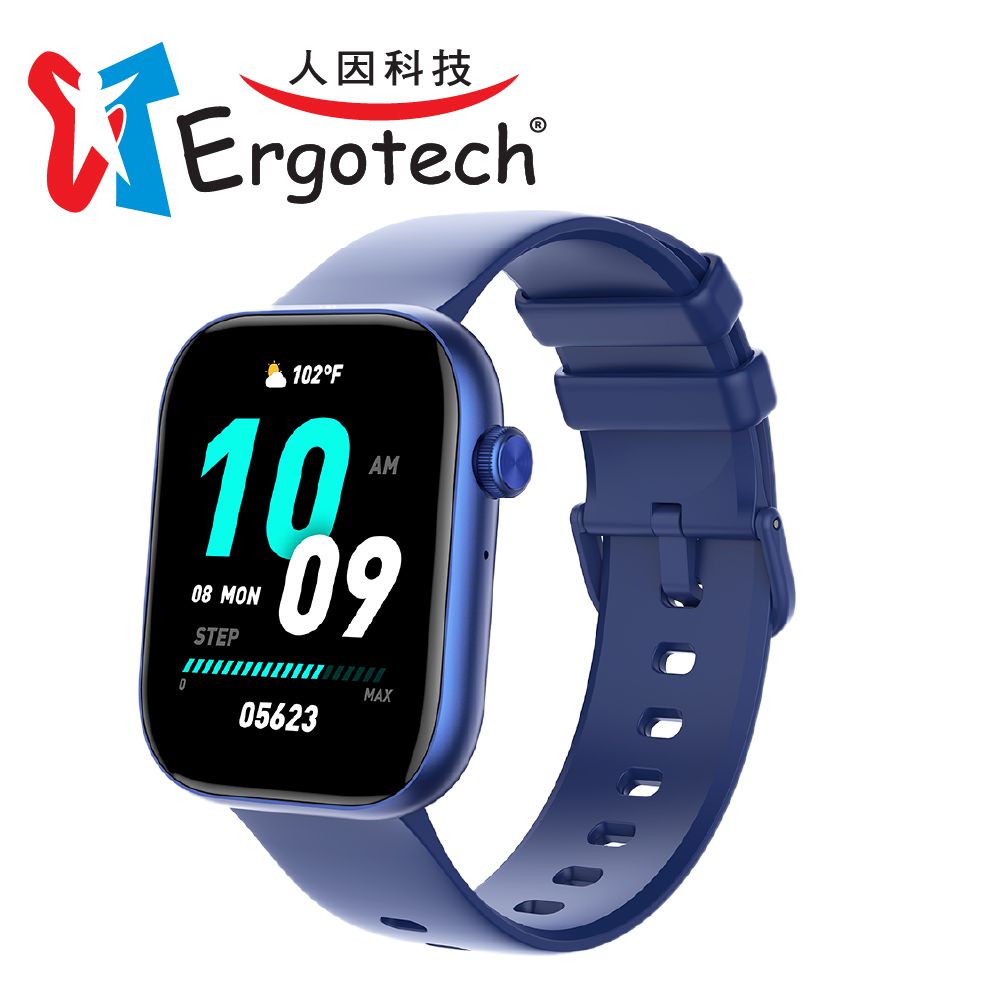 Ergotech 人因 ERGOLINK SW202 2.01"心率血氧藍牙通話腕錶