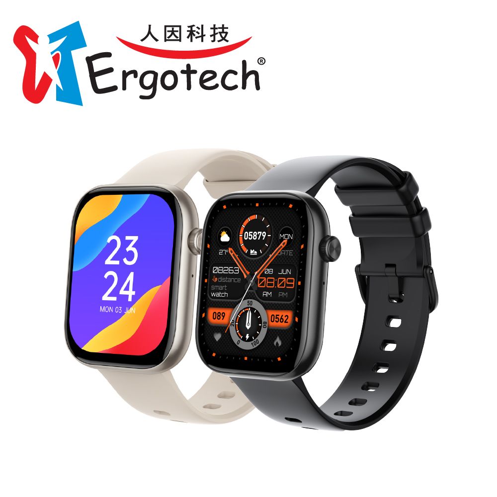 Ergotech 人因 ERGOLINK SW202 2.01"心率血氧藍牙通話腕錶