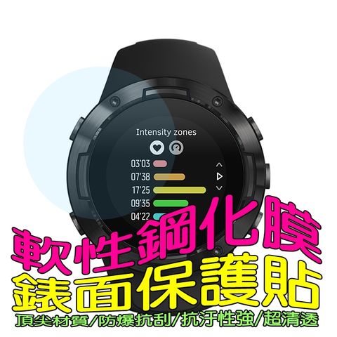 Suunto 5 軟性塑鋼防爆錶面保護貼(二入裝)