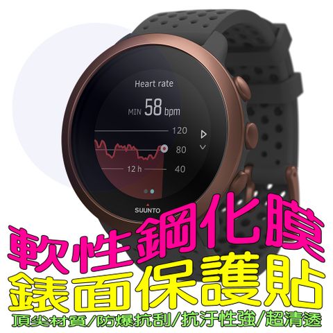 SUUNTO MBIT3 Sport 軟性塑鋼防爆錶面保護貼(二入裝)