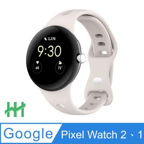 【HH】★可調矽膠錶帶★Google Pixel Watch 2、1 (41mm)可調扣環矽膠錶帶(午夜色)