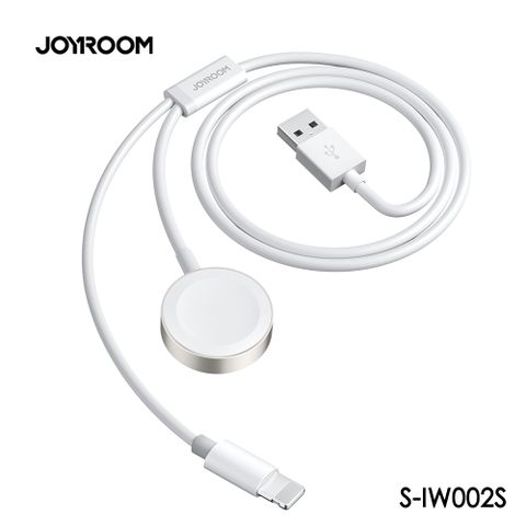 Apple 蘋果 JOYROOM S-IW002S USB-A to 手錶磁力二合一充電線1.5M 白色