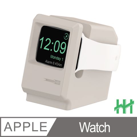 Apple 蘋果 【HH】 Watch 電腦造型環保矽膠充電底座(米色)