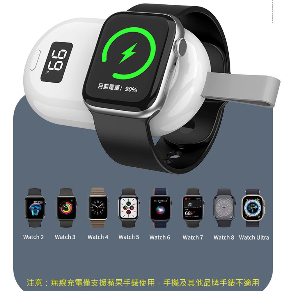  Apple Watch 隨身充磁性無線充電器-2500mAh