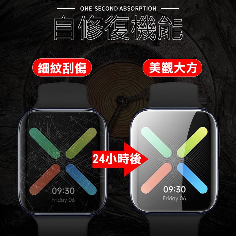  Apple Watch Series 9 45MM 柔韌疏水錶面保護貼 (高清抗藍光膜/磨砂抗指紋膜)