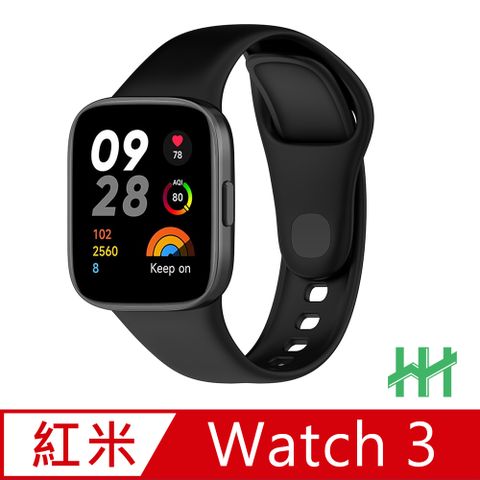 【HH】★可調矽膠錶帶★Redmi Watch 3 矽膠錶帶(黑色)