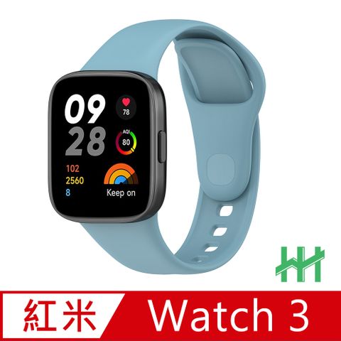 【HH】★可調矽膠錶帶★Redmi Watch 3 矽膠錶帶(淡雅藍)