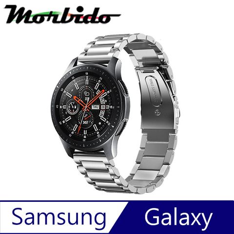 貼合手腕佩戴靈活Morbido蒙彼多Samsung Galaxy Watch 42/46mm三珠不鏽鋼錶帶 銀色