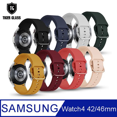 T.G Samsung Galaxy Watch4 42/46mm 鐵扣幻彩防水矽膠錶帶 -8色for Samsung Galaxy Watch4 42/46mm● 文青時尚潮流防水兼具的絕佳選擇