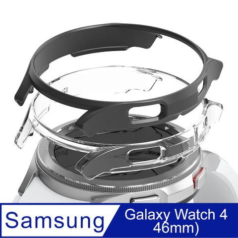 Rearth Ringke 三星 Galaxy Watch 4 (46mm) 手錶輕薄保護殼(1透1黑)