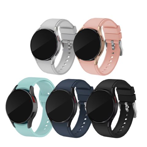 SAMSUNG三星 Galaxy Watch 4 純色矽膠運動替換錶帶