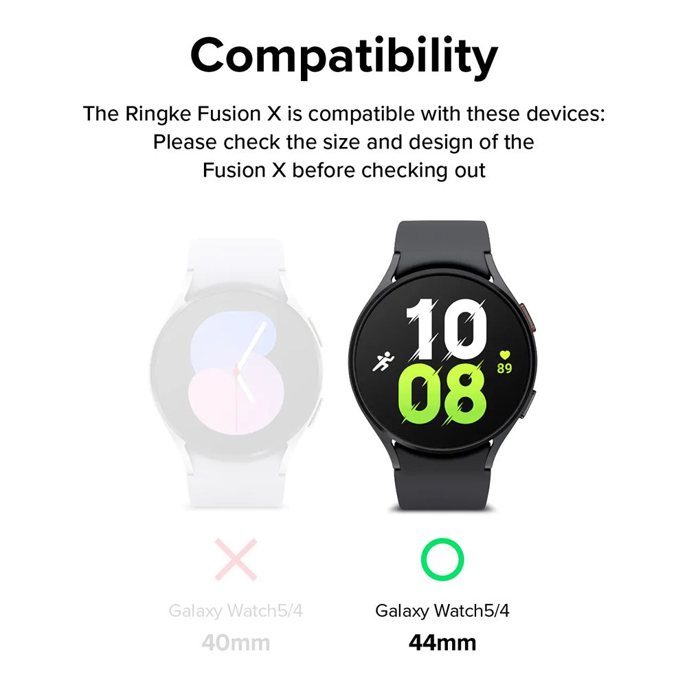 Ringke ｜三星 Galaxy Watch 5 / 4 44mm [Fusion-X] 運動型保護殼 黑 白