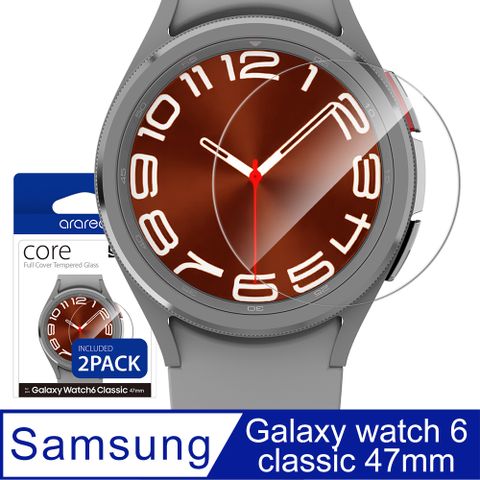 Araree 三星 Galaxy Watch 6 Classic (47mm) 強化玻璃保護貼(2片裝)