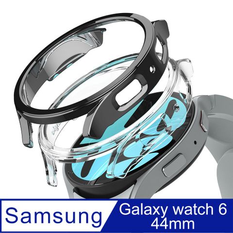Rearth Ringke 三星 Galaxy Watch 6 (44mm) 手錶輕薄保護套(1透1亮灰)