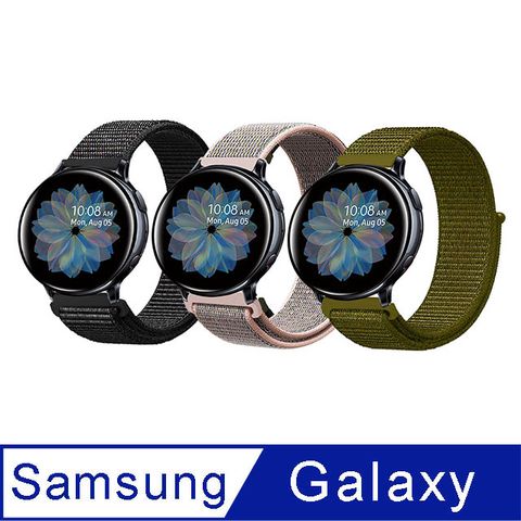 【Timo】SAMSUNG三星 Galaxy Watch 3 45mm /Watch 46mm /Gear S3 Classic 尼龍織紋回環替換手環錶帶(錶帶寬度22mm)