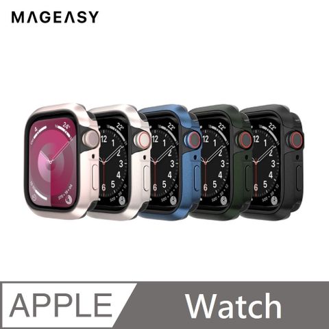 支援最新Apple Watch 9MAGEASY Odyssey Apple Watch 鋁合金霧面手錶保護殼