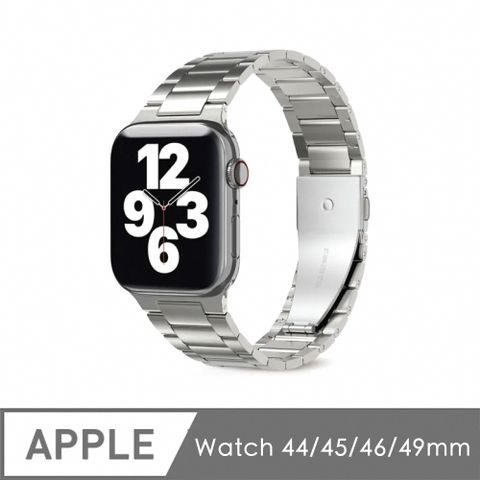 Patchworks Apple Watch不鏽鋼錶帶49/46/45/44mm專用-銀(1-10代 & SE & Ultra1-2 適用)