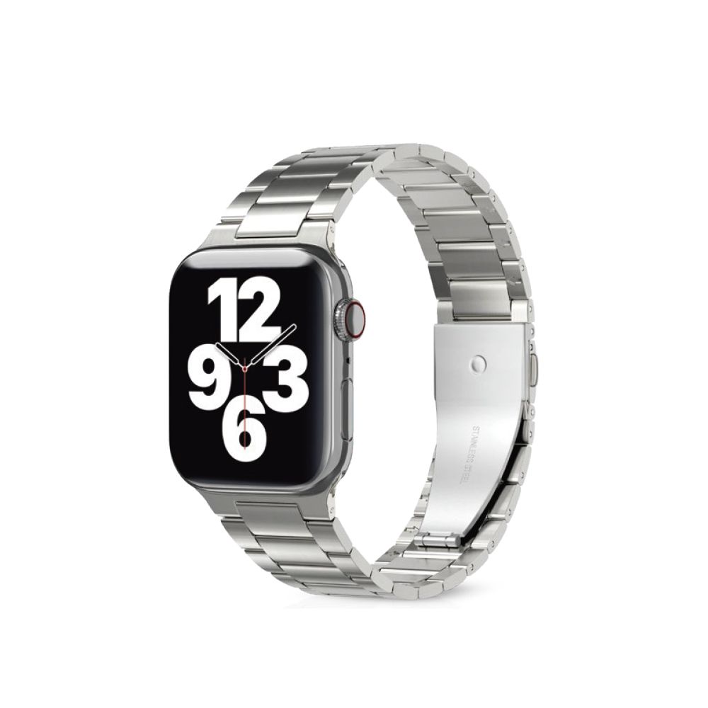 Patchworks Apple Watch不鏽鋼錶帶49/45/44/42mm專用-銀(1-10代 & SE & Ultra1-2 適用)