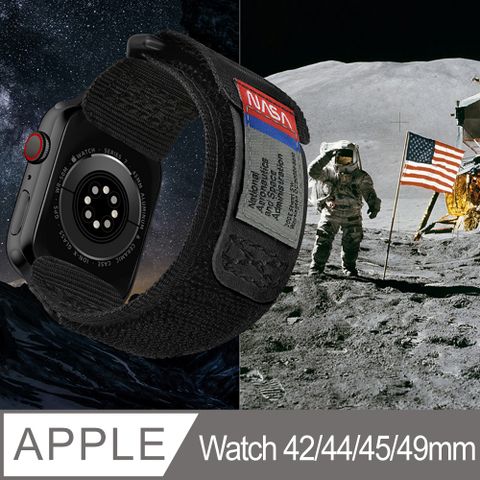 Apple 蘋果 Watch EDC-34 戰術尼龍混搭真皮皮革運動錶帶 (42/44/45/46/49mm 適用1-10代)