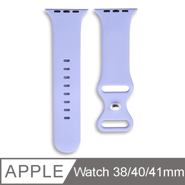 IN7  液態膠系列 Apple Watch 8/SE2/7/6/SE/5/4/3/2 八字扣矽膠錶帶 Apple Watch 38/40/41mm-丁香紫