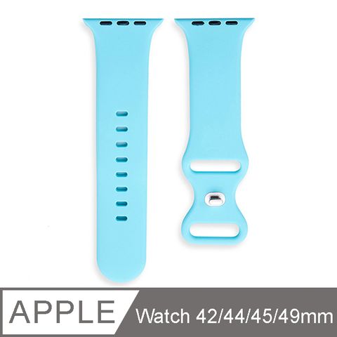 IN7 液態膠系列 Apple Watch 8/SE2/7/6/SE/5/4/3/2 八字扣矽膠錶帶 Apple Watch 42/44/45/49mm-淺藍