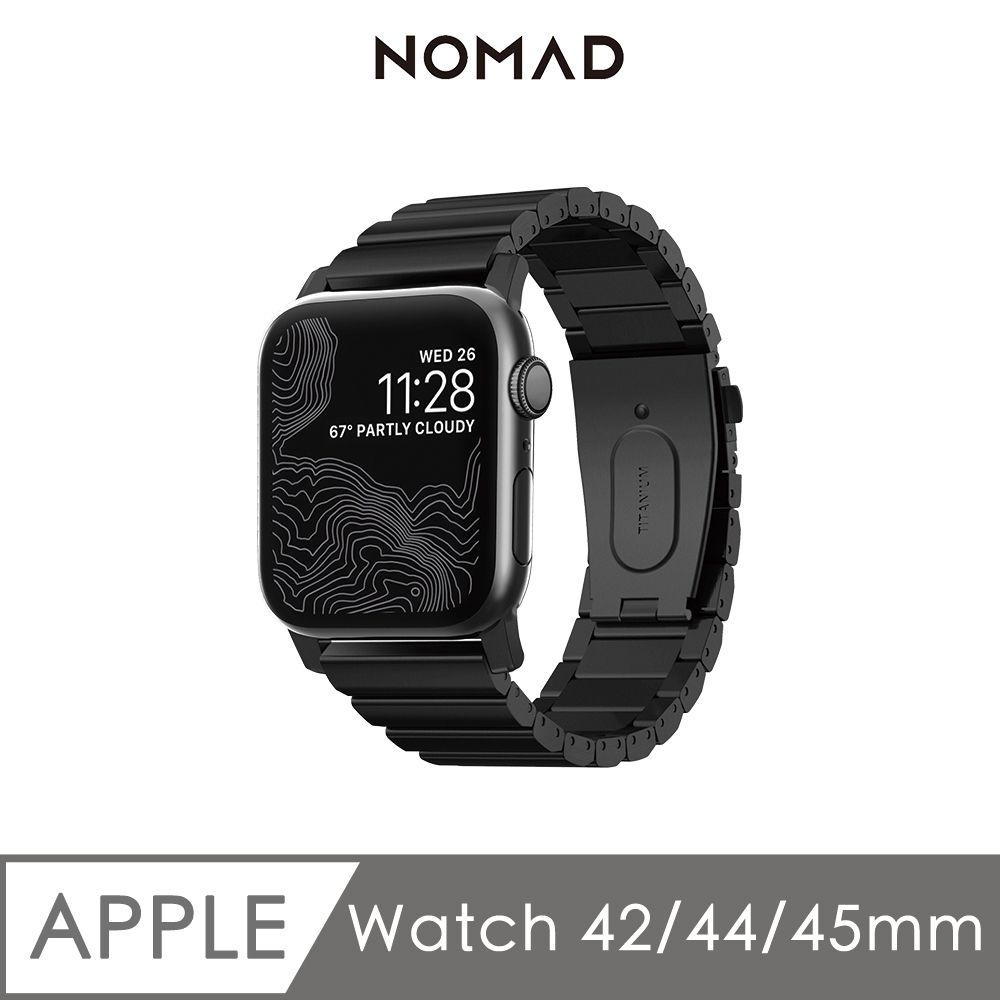 美國NOMAD APPLE WATCH 不鏽鋼錶帶-42.44mm(黑) - PChome 24h購物