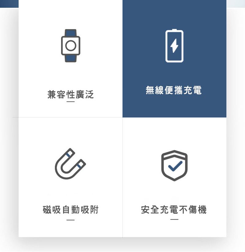兼容性廣泛無線便攜充電U磁吸自動吸附安全充電不傷機