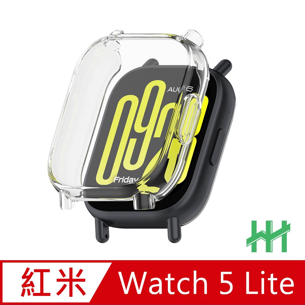 HH Redmi Watch 5 Lite 全包覆透明防撞手錶殼-透明